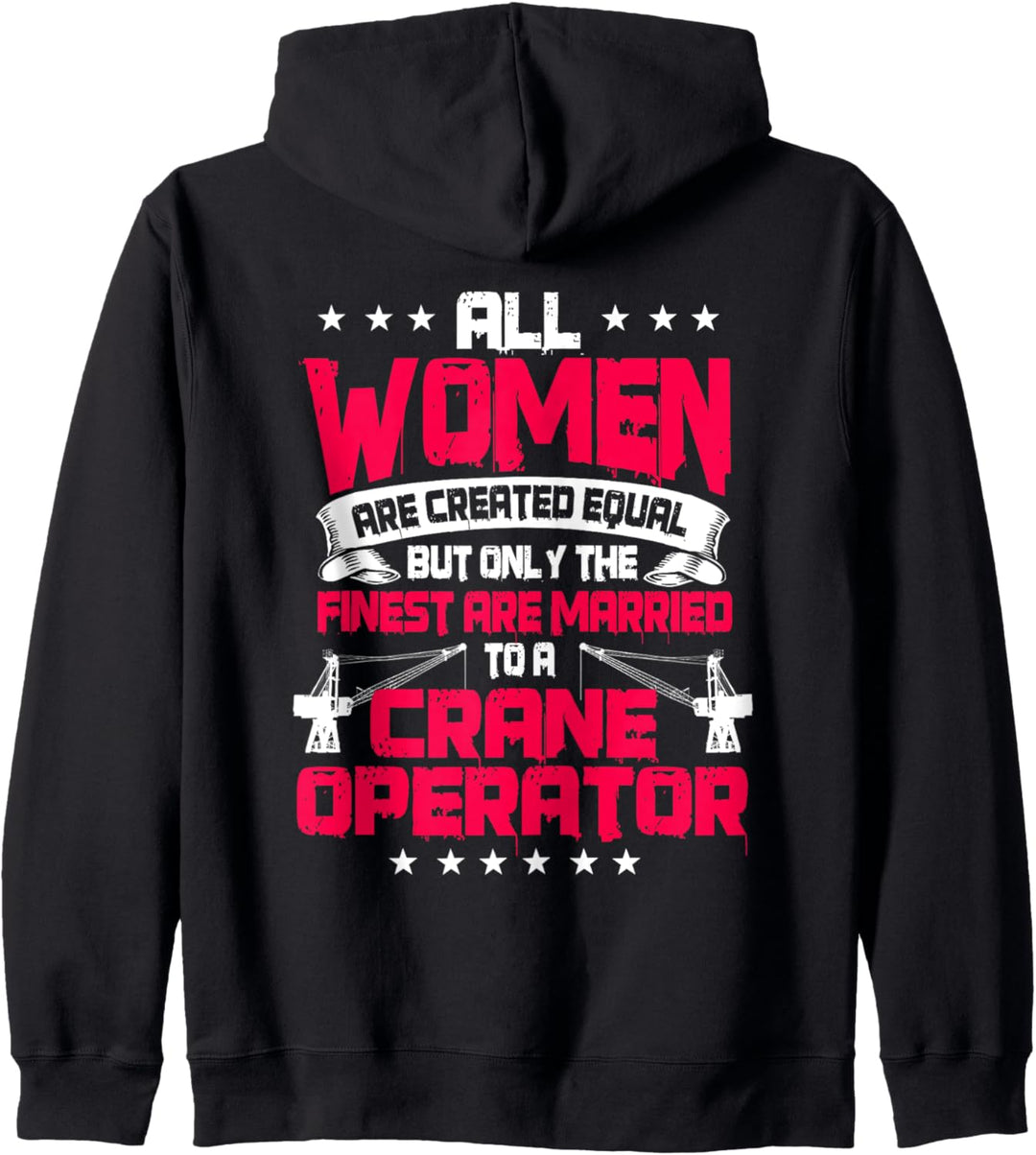 Kranführer Geschenke Design auf der Rückseite der Kleidung Kapuzenjacke