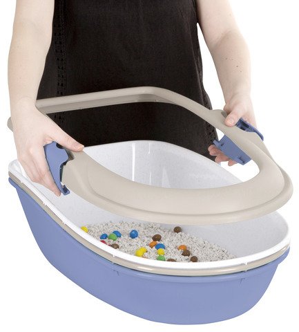 Stefanplast 81579 Katzentoilette „FURBA“ und „FURBA Maxi“ | Katzenklo mit Reinigungssieb und 2 Schal