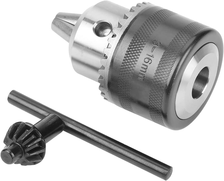 3-16mm Bohrfutter mit Mini Chuck Key für Elektro-Bohrmaschine B16 / B18 / 1/2-20UNF für Drehmaschine