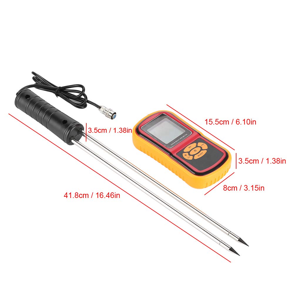 Feuchtemessgerät Digital Grain GM640 Feuchtetester LCD-Getreidetester Feuchtetemperatur Messer für W