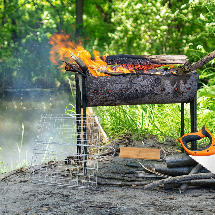 PRETYZOOM Edelstahl Grillzubehör Bbq Fisch Clip Grillnetz Halter 15 Zoll Grillkorb Für Outdoor Grill