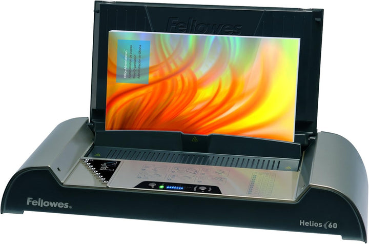 Fellowes 5642001 Büro Thermobindegerät Helios 60 platin/schwarz Single 600 Blatt, Single 600 Blatt