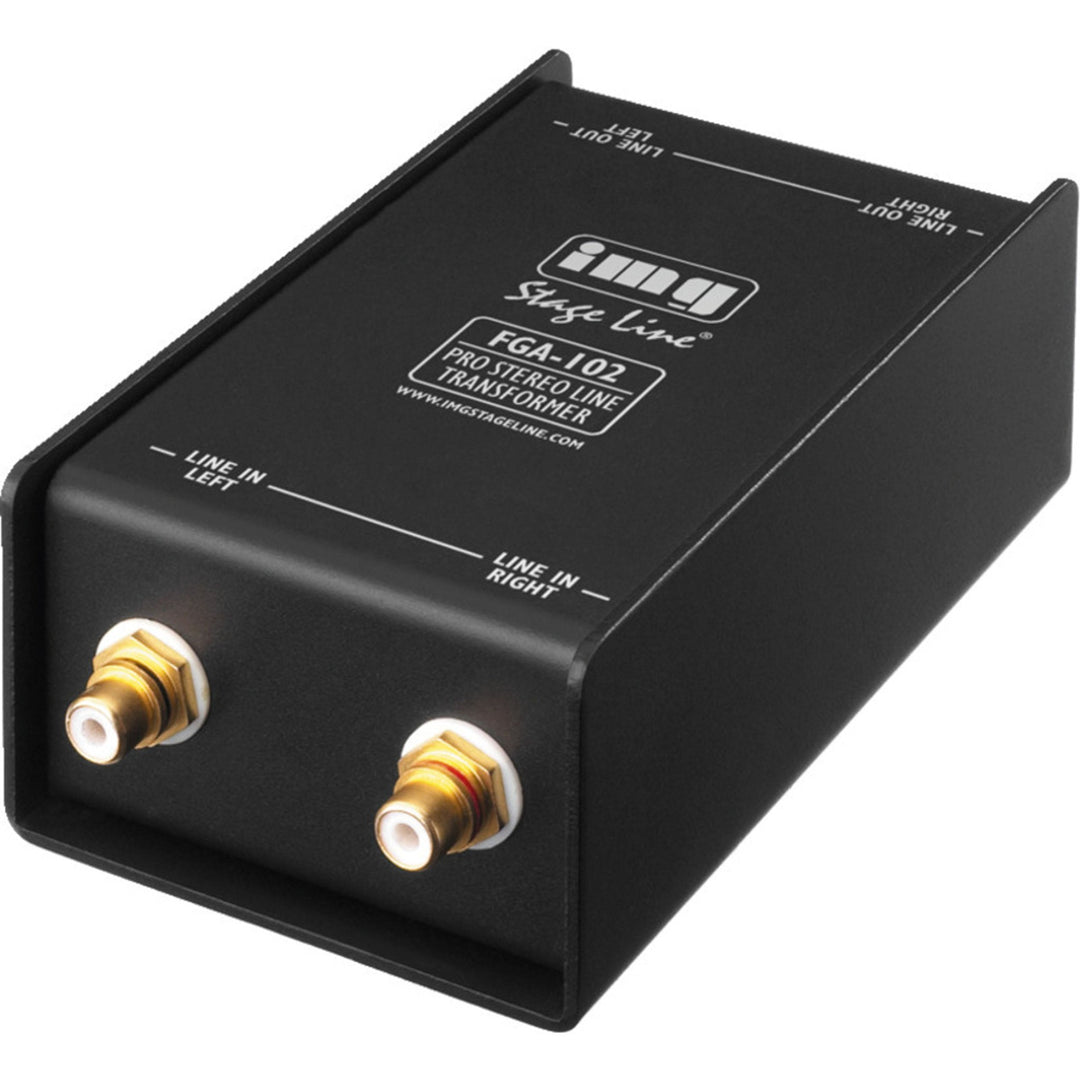 IMG STAGELINE FGA-102 Professioneller Stereo-Line-Übertrager schwarz