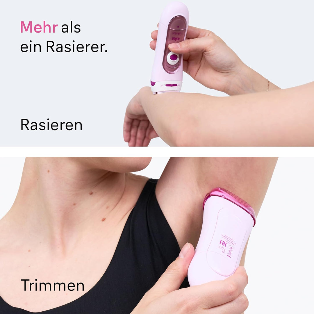 Braun Silk-épil Lady Shaver, Damenrasierer elektrisch, Elektrischer Rasierer und Trimmer, Wet&Dry, G