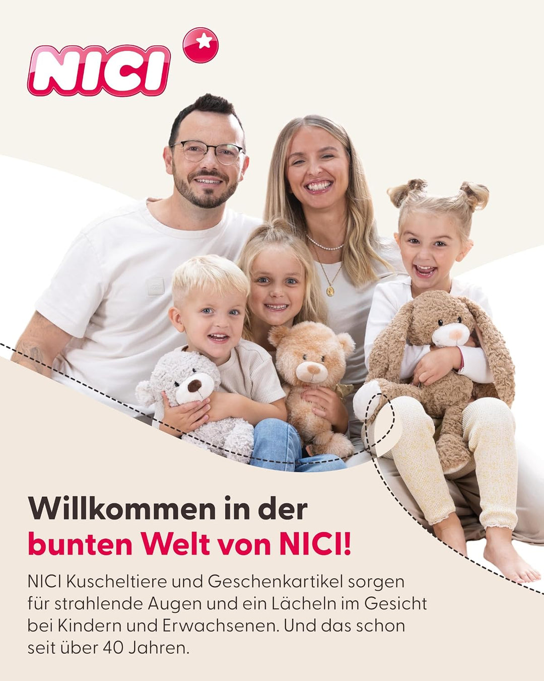 NICI Kuscheltier Biber Harry Woodsnacker 30cm - braun - Weiches Plüschtier – niedliches Stofftier zu