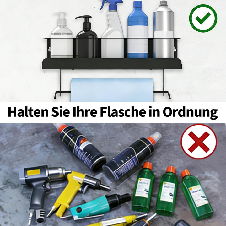 Dosenhalter-Wandregal für Sprühflaschen - 5-Loch Metall Sprühdose Organizer Rack, Spraydosen-Organiz