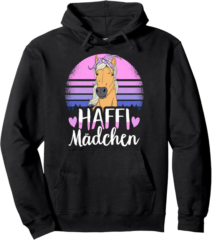 Haffi Mädchen Reiterin Reiter Pony Pferde Haflinger Pferd Pullover Hoodie