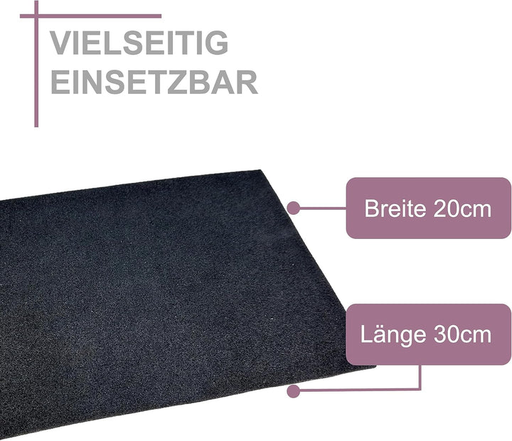 Moosgummiplatte 200mm x 300mm selbstklebend 3mm 5mm 8mm 10mm 12mm 15mm 20mm stark EPDM Zellkautschuk