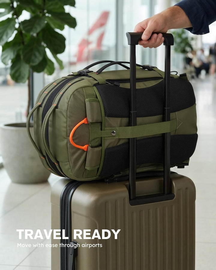 Tolaccea Reiserucksack, Handgepäck Rucksack Flugzeug, TSA-Freundlicher Laptop Rucksack 15,6 Zoll, Er