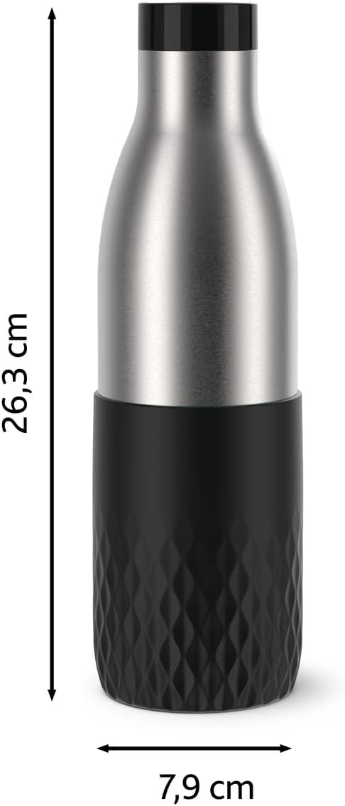 Emsa N31111 Bludrop Sleeve Trinkflasche | 100 % dicht | Quick-Press Verschluss | Ergonomischer 360°