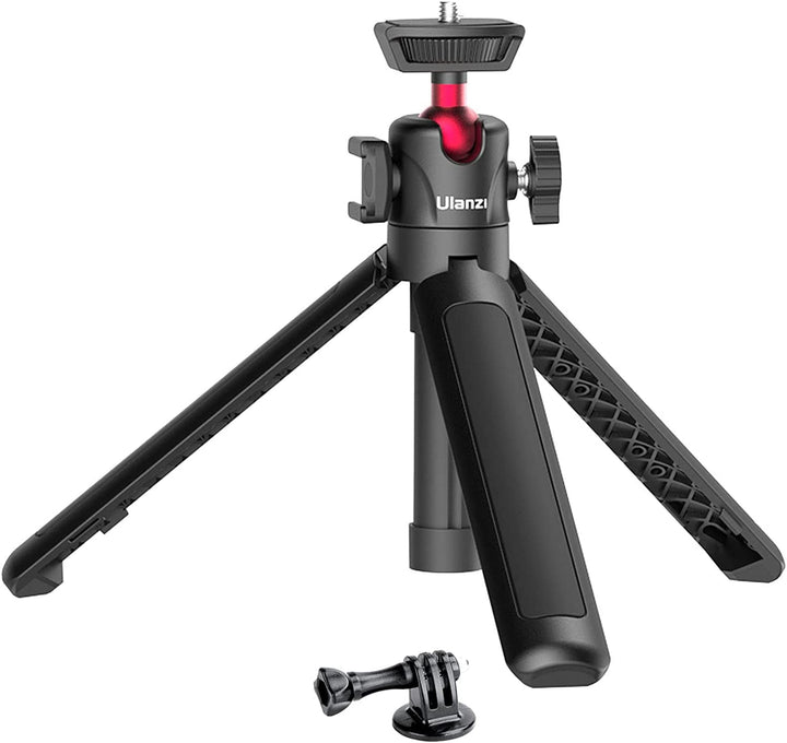 Mini Kamera Stativ, Desktop Vlogging Stativ mit 360° Kugelkopf 1/4 Schraube Cold Shoe Mount, Video S