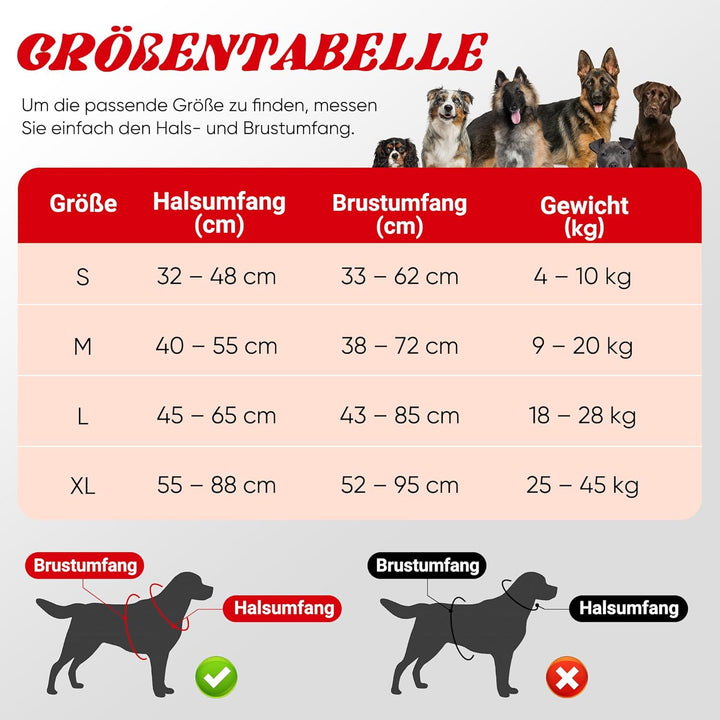Funfox Hundegeschirr Mittelgrosse Hunde, Anti Zug Brustgeschirr Verstellbares Geschirr Hund, Antizie