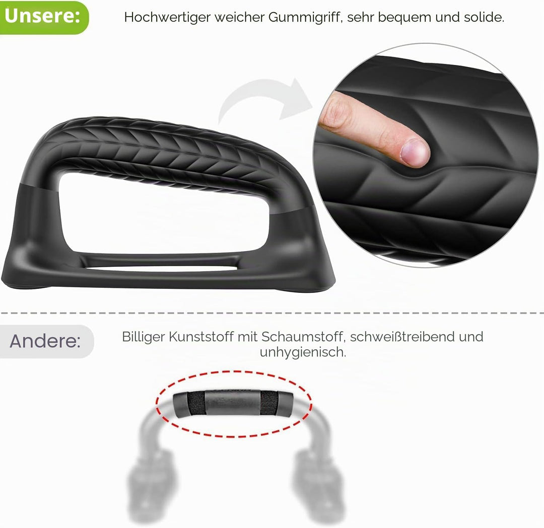 SELEWARE Liegestützgriffe Push up Bars Krafttraining Sportgriffe Fitness Parallettes Weicher Gummigr