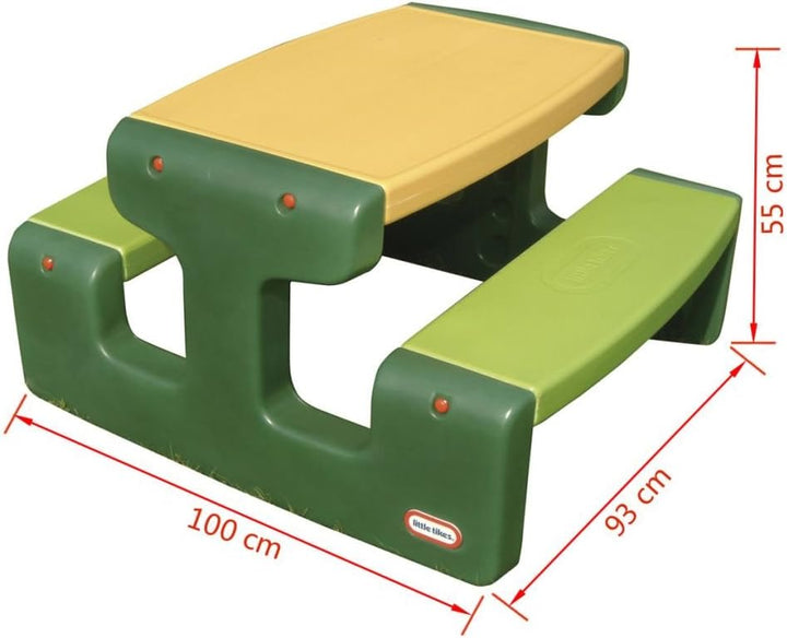 Little Tikes Grosser Picknicktisch - Platz für bis zu 6 Personen - Für Hausaufgaben, Projekte und Sp