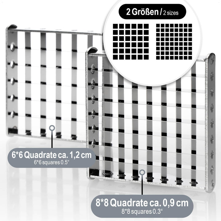 com-four® Pommesschneider - Kartoffelpresse mit 2 Schneideeinsätzen - Pommes Frites Schnitzer aus Ed