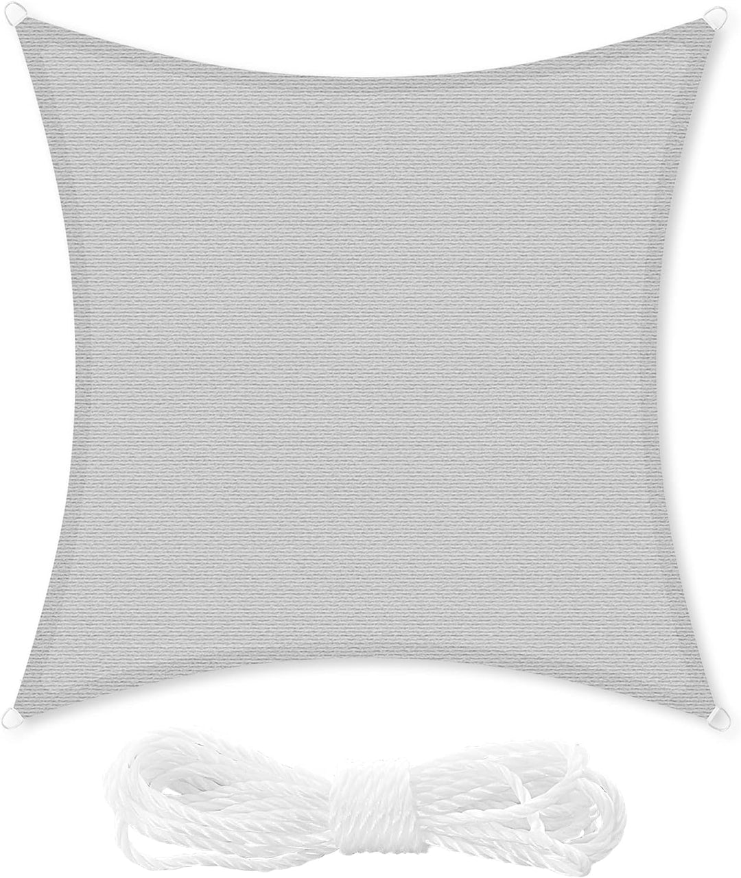 SONGMICS Sonnensegel 2 x 2 m, Sonnenschutz aus HDPE-Gewebe, luftdurchlässig, wasserdurchlässig, für