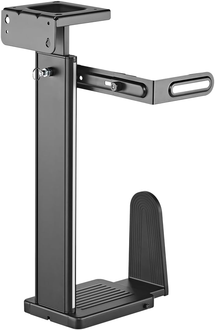 LogiLink EO0073 - PC-Halterung zur Untertisch- oder Wandmontage, Tragkraft bis 20 kg, Farbe: Schwarz