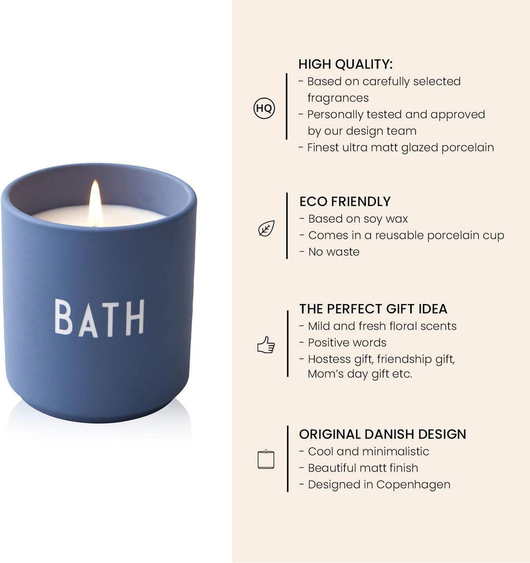 Design Letters duftkerzen im glas gross | duftkerze aus 100% Sojawachs et Brenndauer bis zu 51 Stund