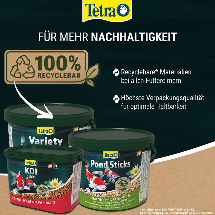 Tetra Pond Wheatgerm Sticks - Ballaststoffreiches Fischfutter für alle Teichfische, besonders geeign