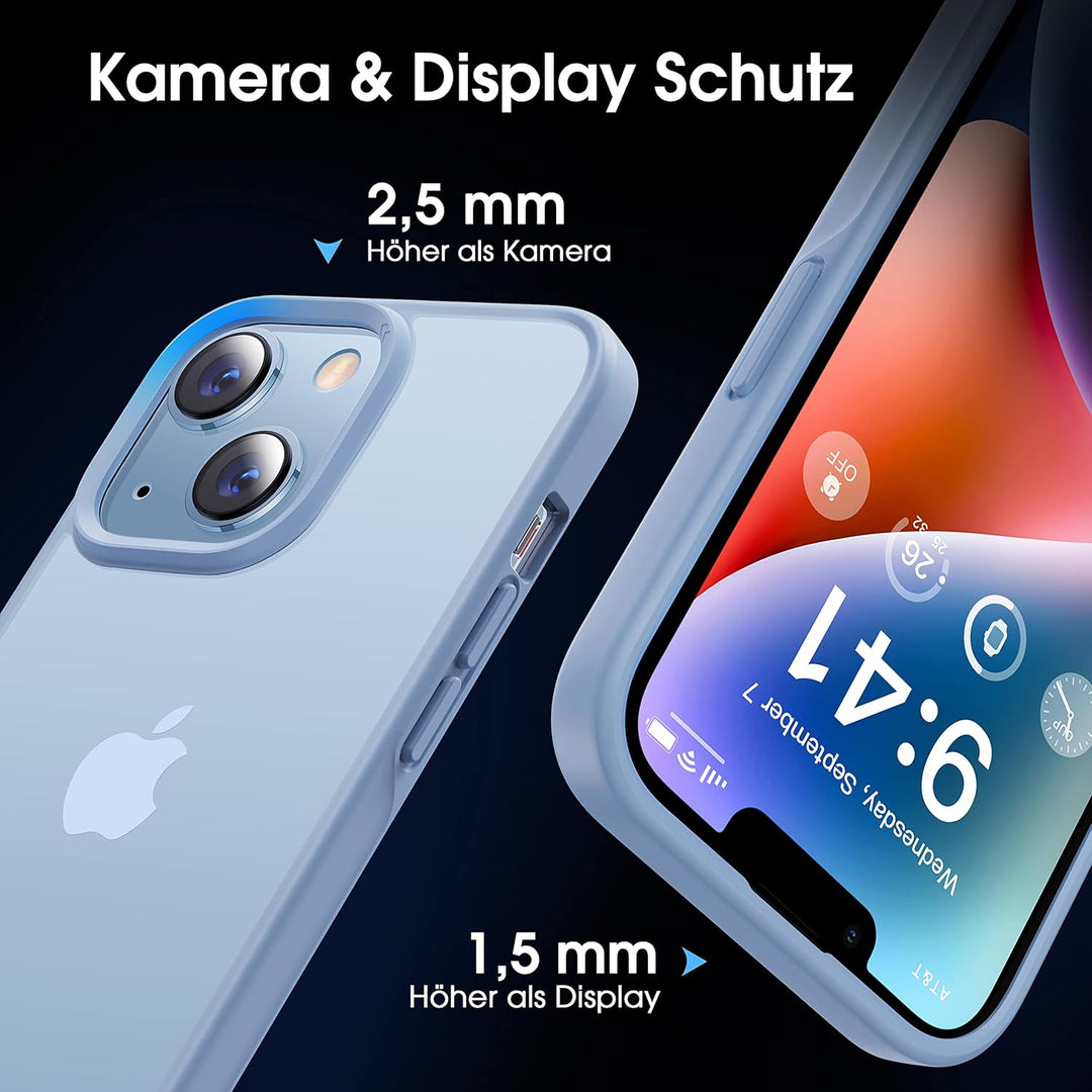 CASEKOO Matt Power für iPhone 15 Plus / 14 Plus Hülle [TOP Militärschutz] Stossfeste Kratzfeste Schu