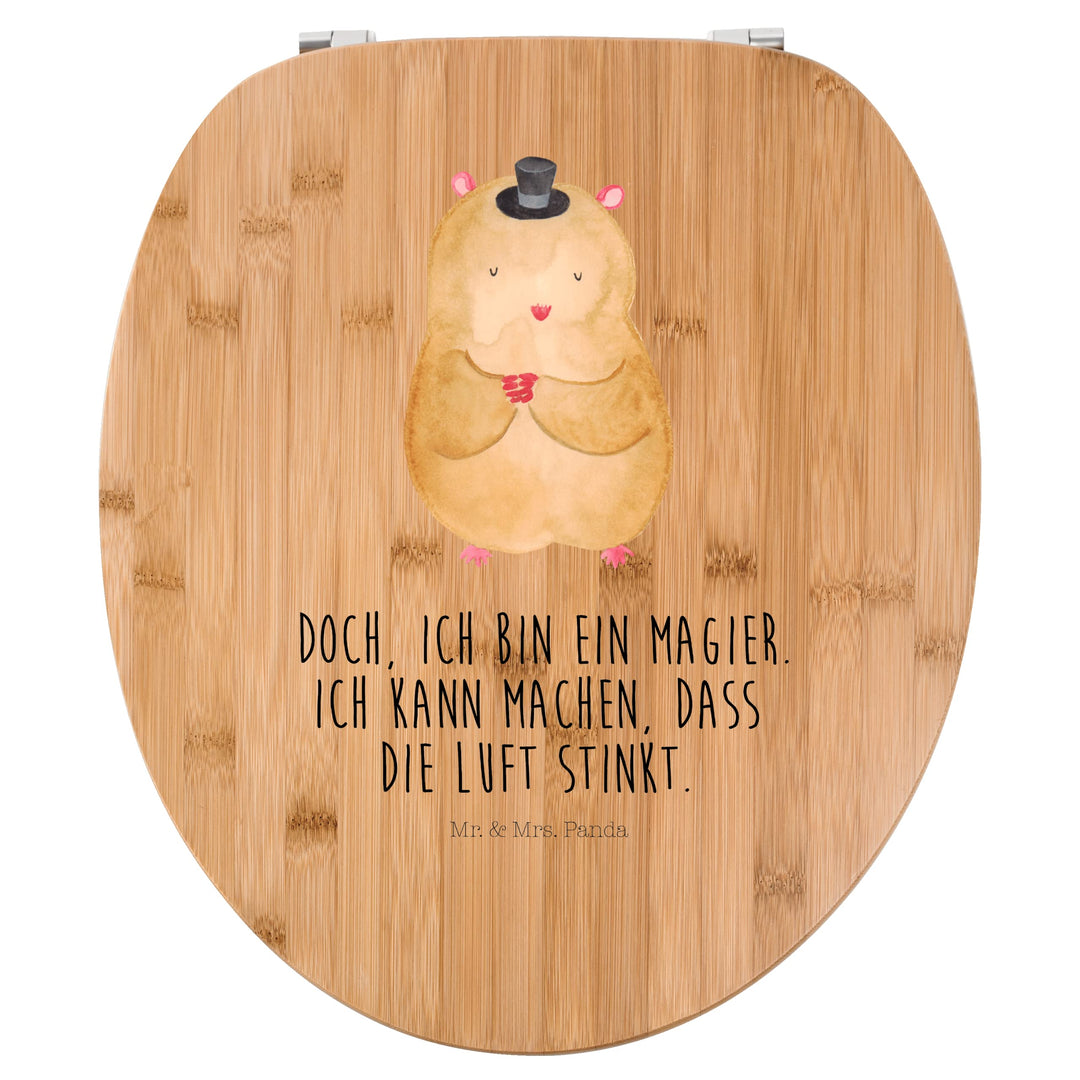 Mr. &amp; Mrs. Panda Motiv WC Sitz Hamster mit Hut - Geschenk, WC-Sitz, Zylinder, Klobrille, Zauberer, T