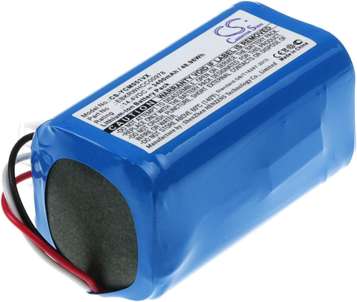 CS-YCM051VX Akkus 3400mAh Kompatibel mit [iCLEBO] Arte, ARTE YCR-M05, Light, Pop, POP YCR-M05-P, Sma