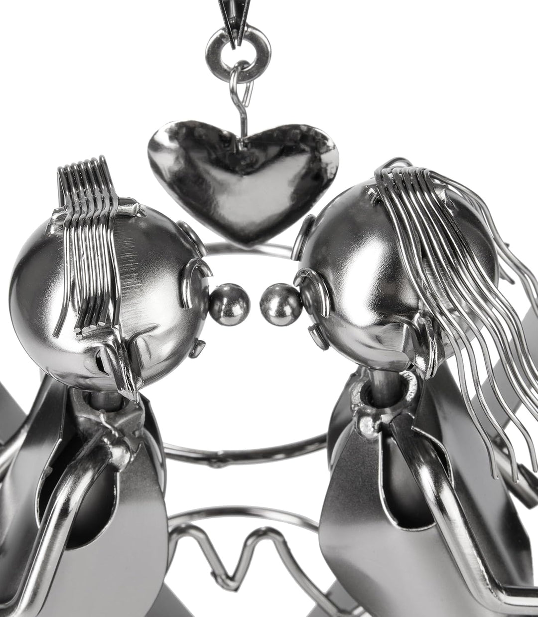 BRUBAKER Weinflaschenhalter Love Liebespaar im grossen Herz - Metall Flaschenhalter - 29 cm Wein Ges