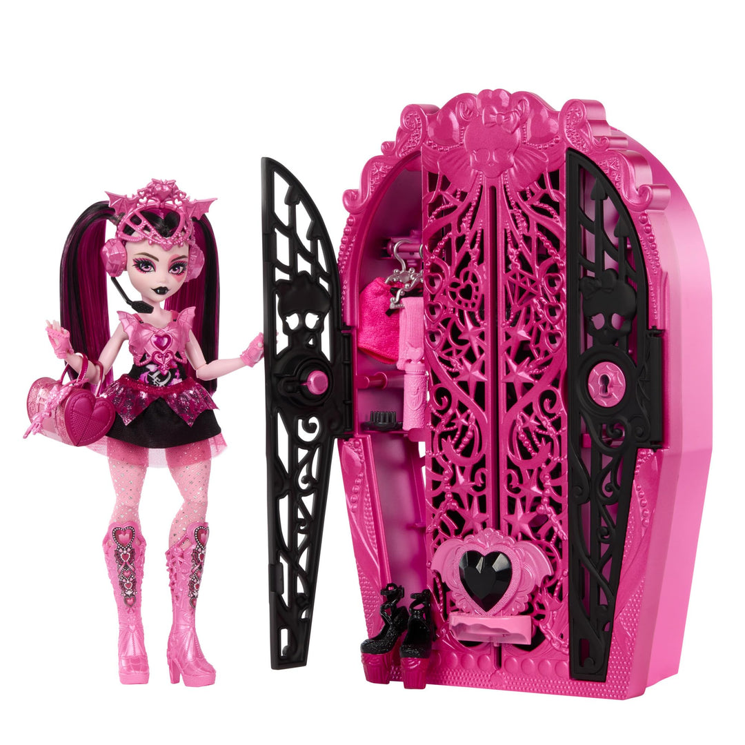 Monster High Skulltimate Secrets Puppen- und Accessoire-Set, Monster Mysteries Draculaura mit Kleide