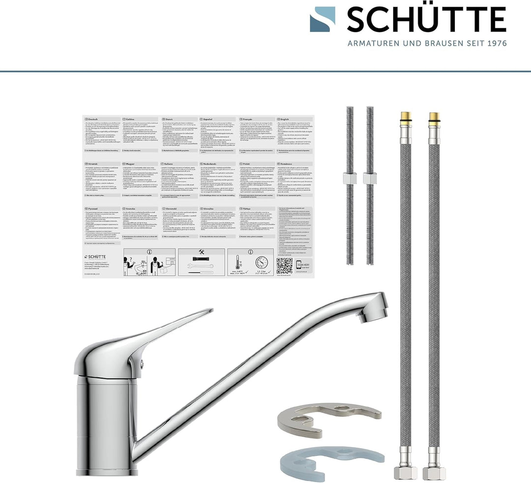 SCHÜTTE PORTO Spültischarmatur, Küchenarmatur 360° schwenkbar, Wasserhahn für die Küche, Mischbatter