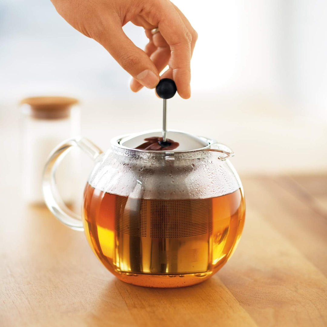 Bodum 1807-16 assam Teebereiter (French Press System,Permanent Edelstahlfilter,Glasgriff),0,5 liters