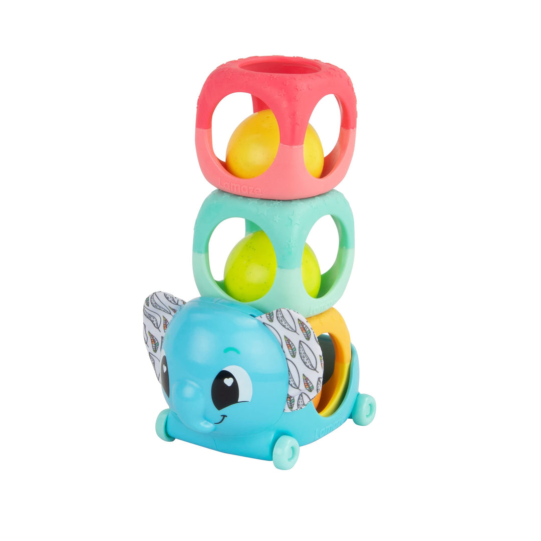 Lamaze Stapel-, Rassel- und Rollwürfel, sensorisches Spiel Neugeborene, Stapel- und Rasselspielzeug