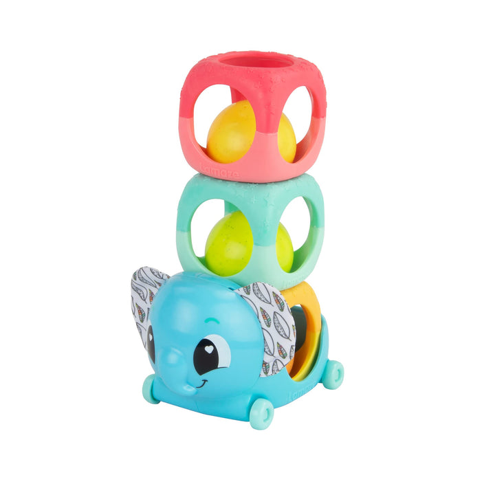 Lamaze Stapel-, Rassel- und Rollwürfel, sensorisches Spiel Neugeborene, Stapel- und Rasselspielzeug