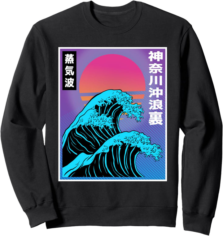 Kanagawa Wave Japanischer Stil Japanische Kunst Vaporwave Ästhetik Sweatshirt