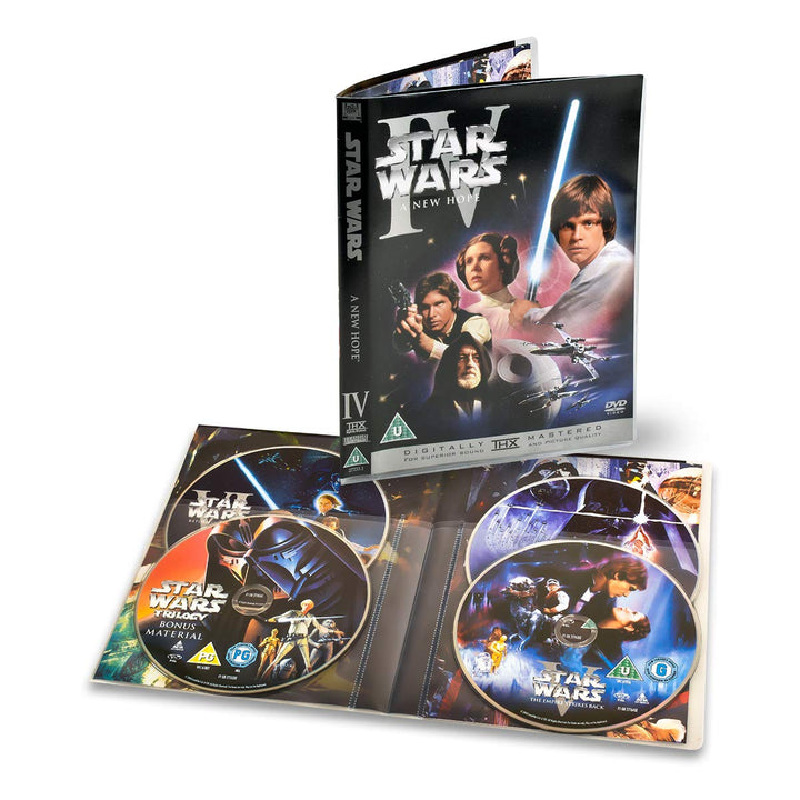 3L 4fach DVD Hüllen mit Platz für 4 DVDs mit Covertasche – 10 Stück - Praktische & Platzsparende Auf