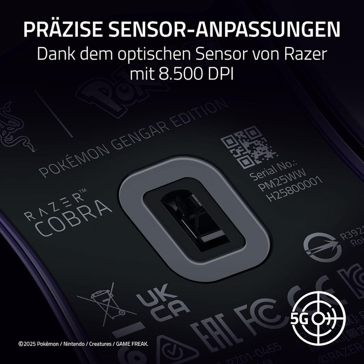 Razer Cobra Gengar Edition - Leichte kabelgebundene Gaming-Maus - 8500 DPI Sensor - 58g - optische M