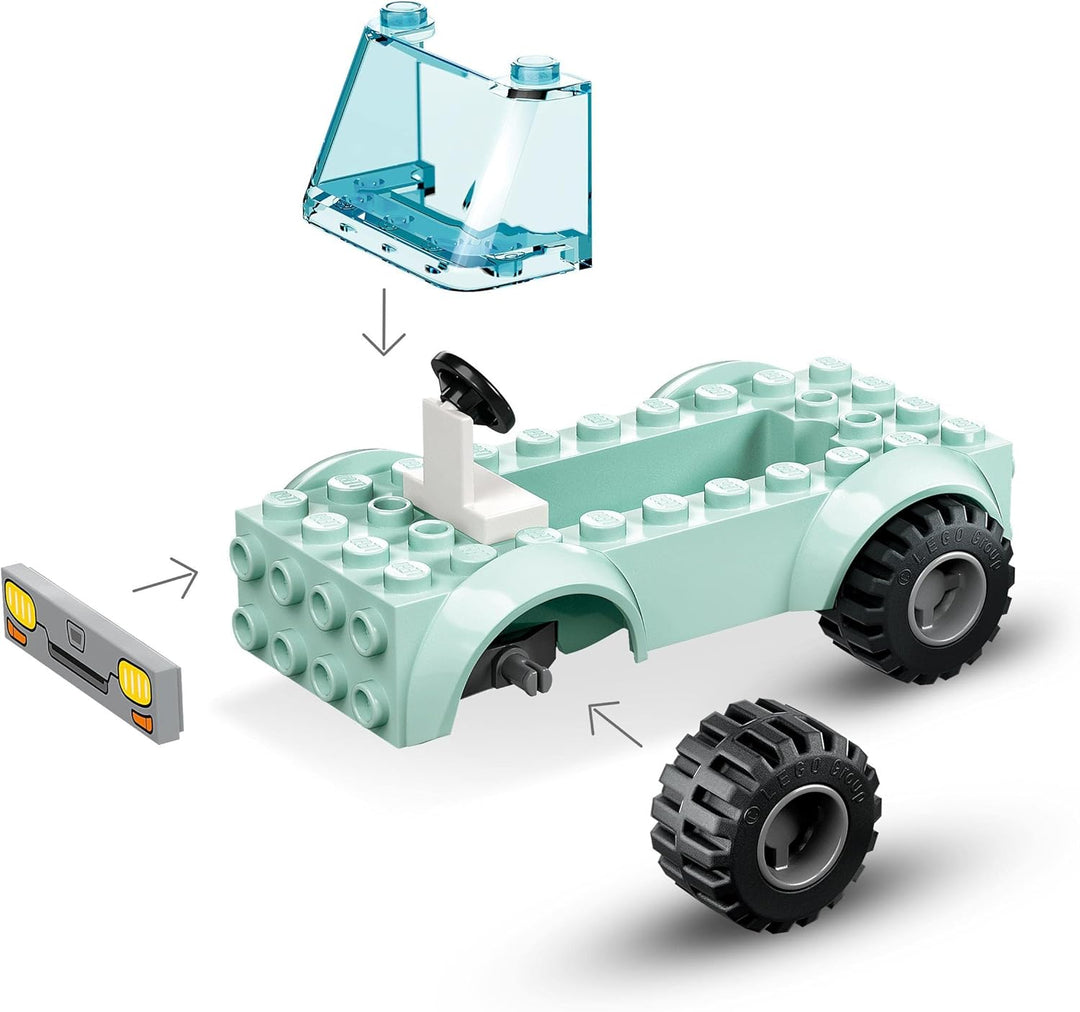 LEGO 60382 City Tierrettungswagen, Tierspielzeug mit Hunde- und Katzenfiguren sowie 2 Tierarzt-Minif