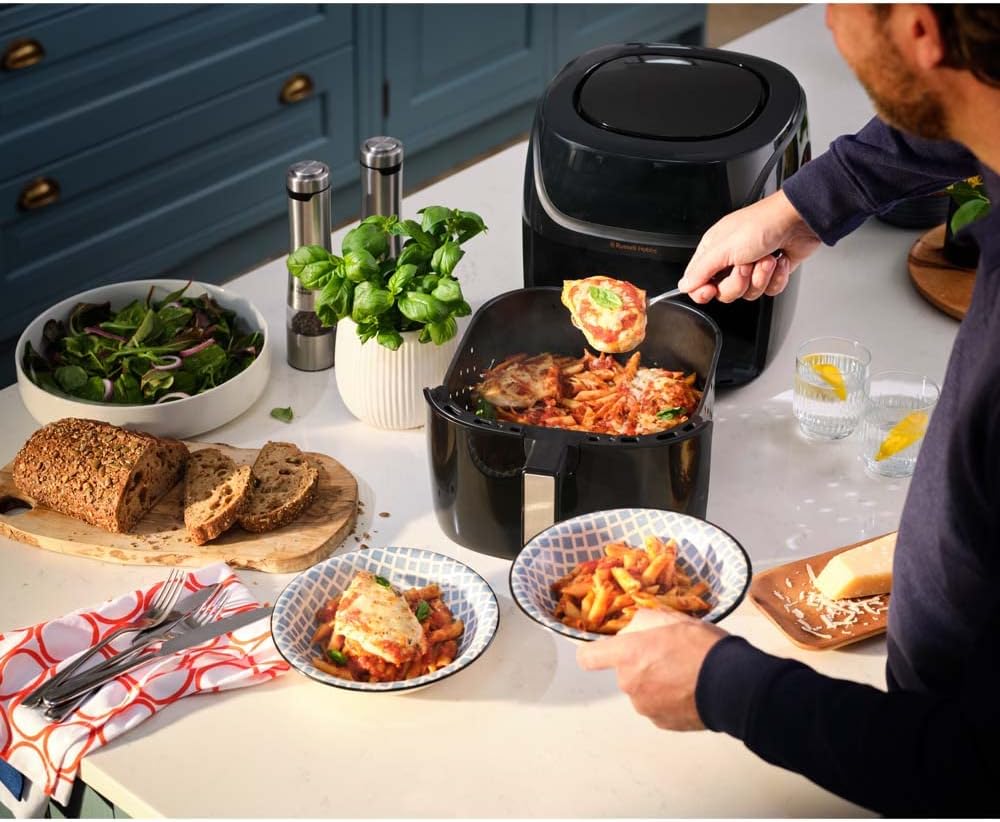 Russell Hobbs Heissluftfritteuse XXL [8L|7 Kochfunktionen|10 Programme] AirFryer (spülmaschinenfest,