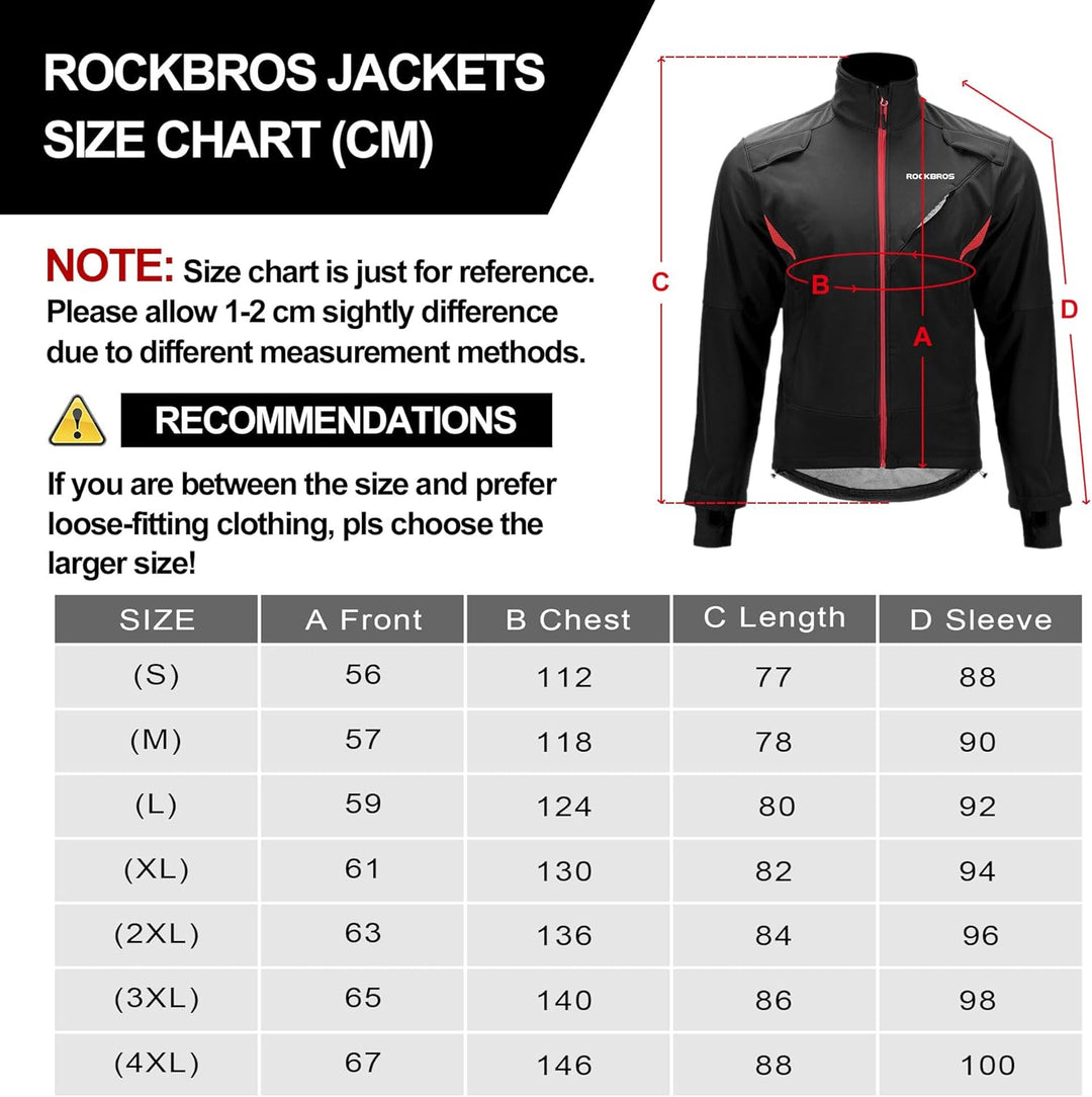 ROCKBROS Winter Jacke/Hose Fahrradbekleidung Herren Fahrrad Radjacke Lange Windjacke Radhose Freizei