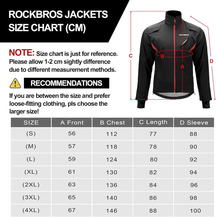 ROCKBROS Winter Jacke/Hose Fahrradbekleidung Herren Fahrrad Radjacke Lange Windjacke Radhose Freizei