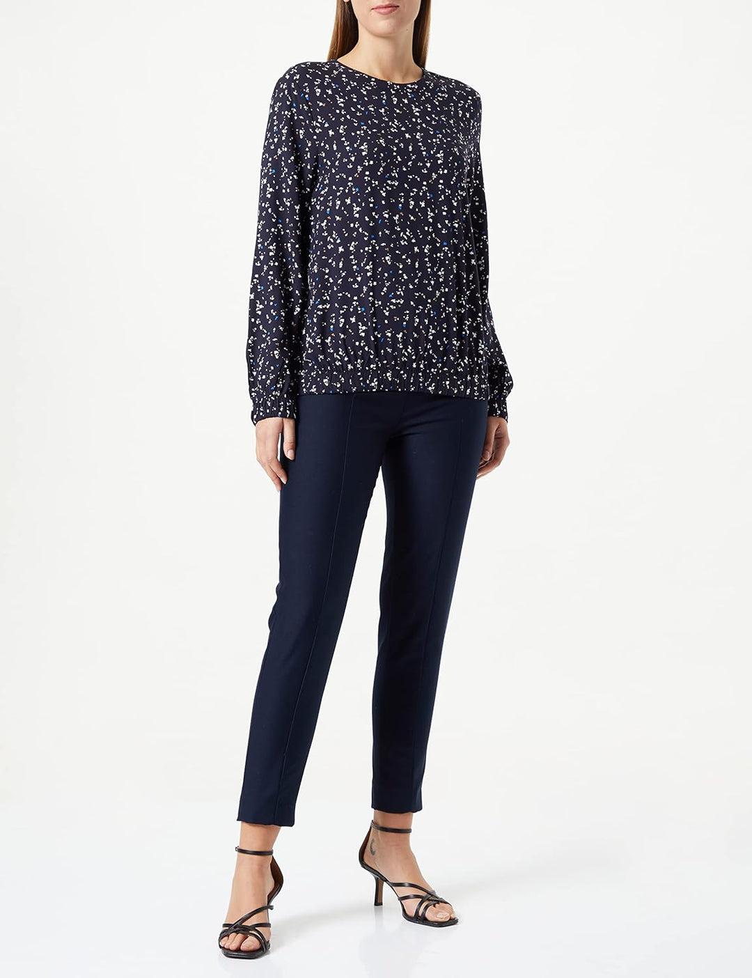 s.Oliver Damen Blusen Langarm 34 Blau|mehrfarbig 59a1, 34 Blau|mehrfarbig 59a1