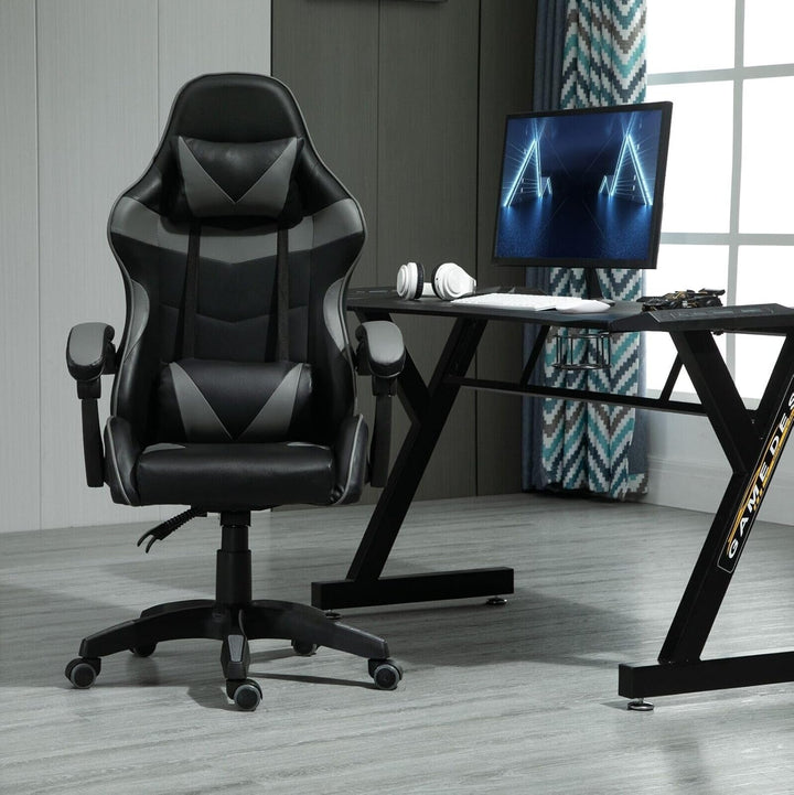 mcc direct Bürostuhl Ergonomisch, Schreibtischstuhl, Drehstuhl, Gaming Sessel, Gamingstuhl (Grau), G