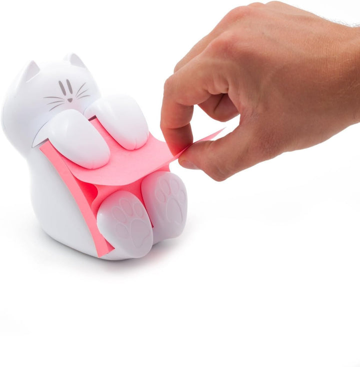Post-it "Super Sticky Z-Notes Spender" ausgefallene Zettelbox in Katzen-Form – 1x Zettelhalter Katze
