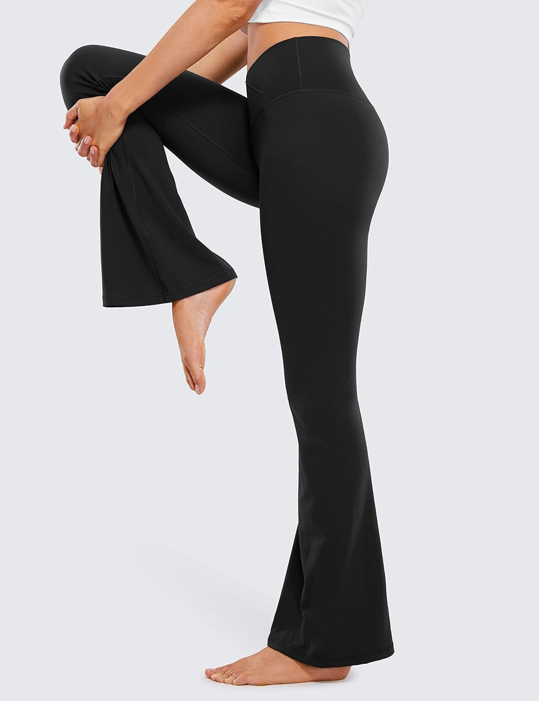 CRZ YOGA Damen Butterluxe Bootcut Schlaghose Yoga Leggings Crossover High Waist Blickdicht Sporthose