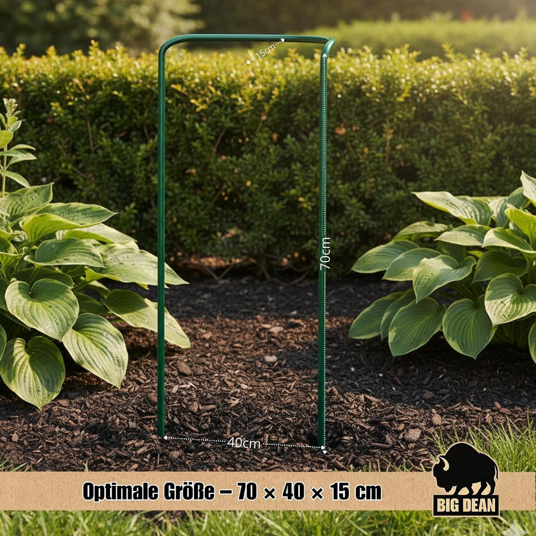 10x Strauchstüzen 70x40x15 Höhe Breite Bogen 6mm Dick