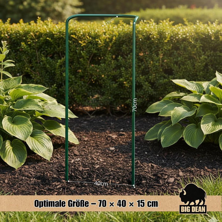 10x Strauchstüzen 70x40x15 Höhe Breite Bogen 6mm Dick