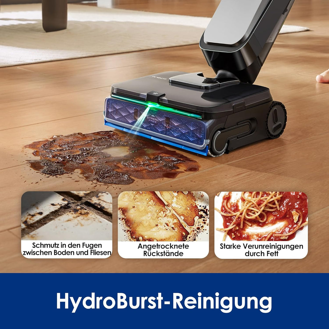 Tineco Floor One S9 Scientist Nass-Trockensauger - Smarte StreakFree-Abstreifer gegen Wasserspuren,