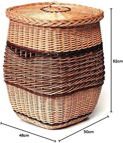 Wäschekorb aus Weide (50x50 H63, Natur) 50x50 H63 Natur, 50x50 H63 Natur