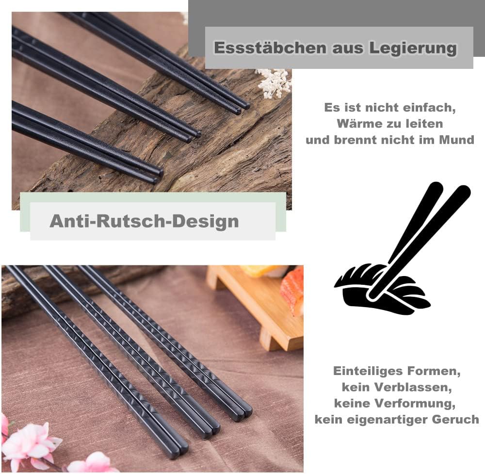 ACONDE Sushi Platte mit Dipschalen, Sushi Geschirr mit Stäbchen, Japanese Sushi Sushi Teller, Geschi