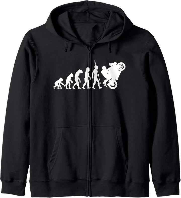 Motorbike Evolution Fun Sport Motorrad Motorsport Bike Biker Kapuzenjacke