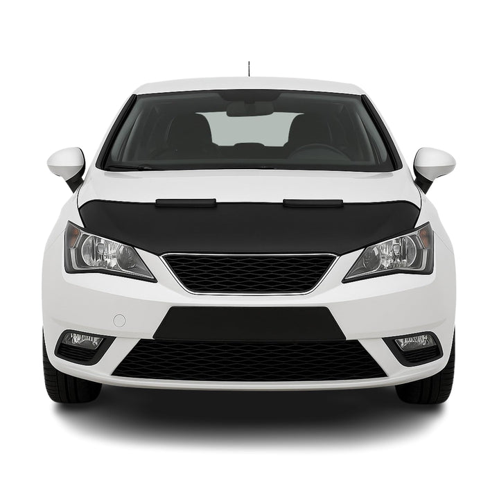 OMAC Haubenbra Steinschlagschutz Bonnet Bra kompatibel mit Seat Ibiza 2008-2017 Schwarz Halb Schwarz